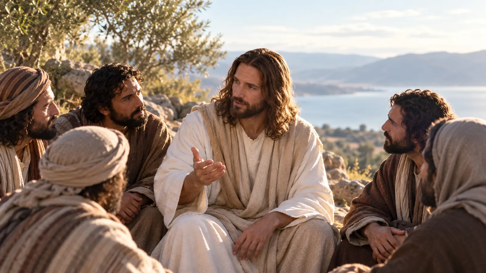 Jesus Christ teaching His apostles