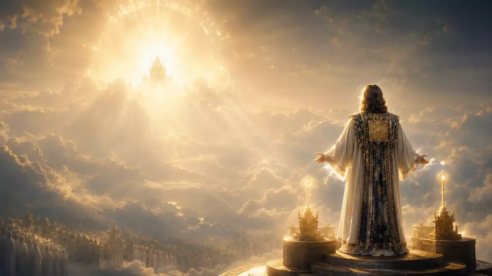 Jesus Christ teaching with divine priesthood authority