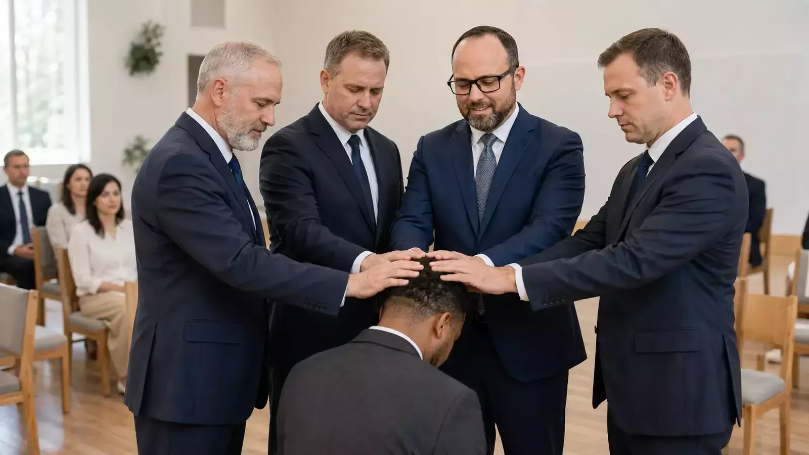 Priesthood ordination by the laying on of hands